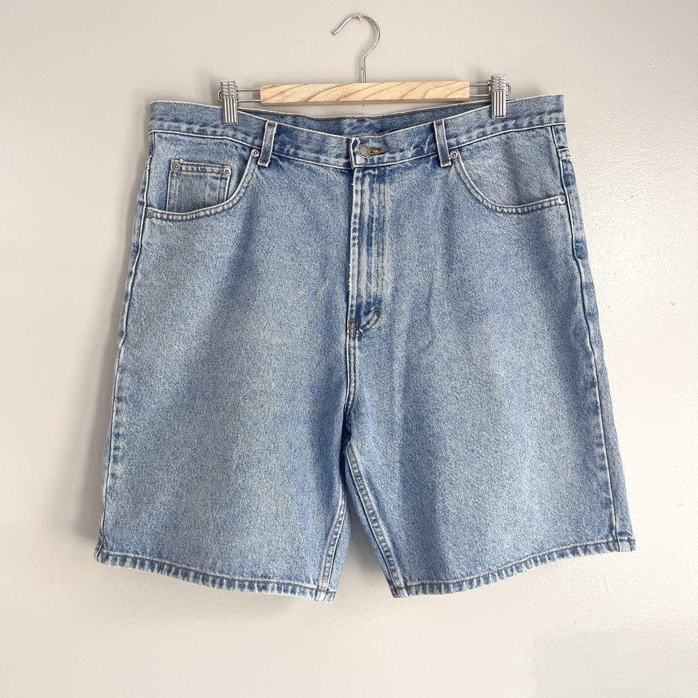 Vintage Members Mark Jean Shorts Denim Dad Jorts 9" Medium Wash Baggy 38
